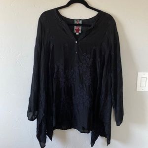Johnny Was Embroidered Tunic Top